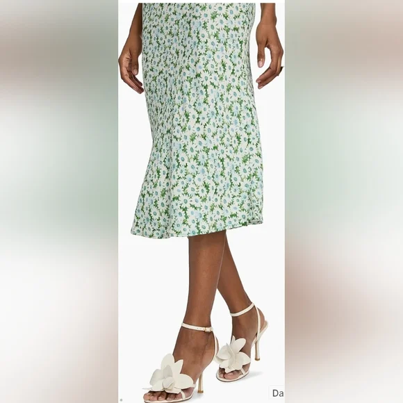 Reformation NWT Green Floral Midi Dress Sz XL - Picture 7 of 14